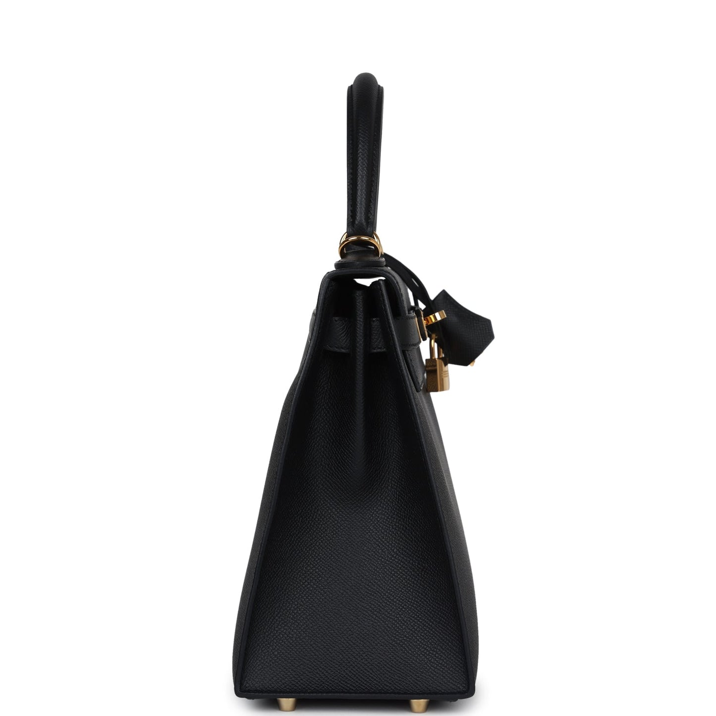 New Hermes Kelly Sellier 28 Black Epsom Gold Hardware