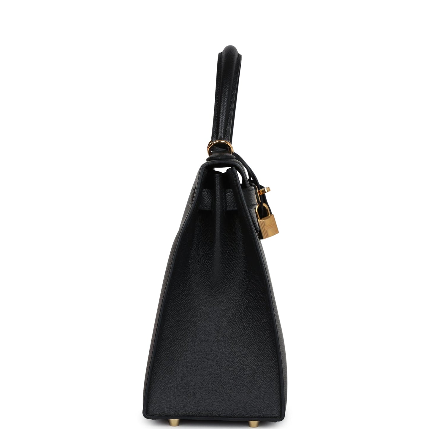 New Hermes Kelly Sellier 28 Black Epsom Gold Hardware