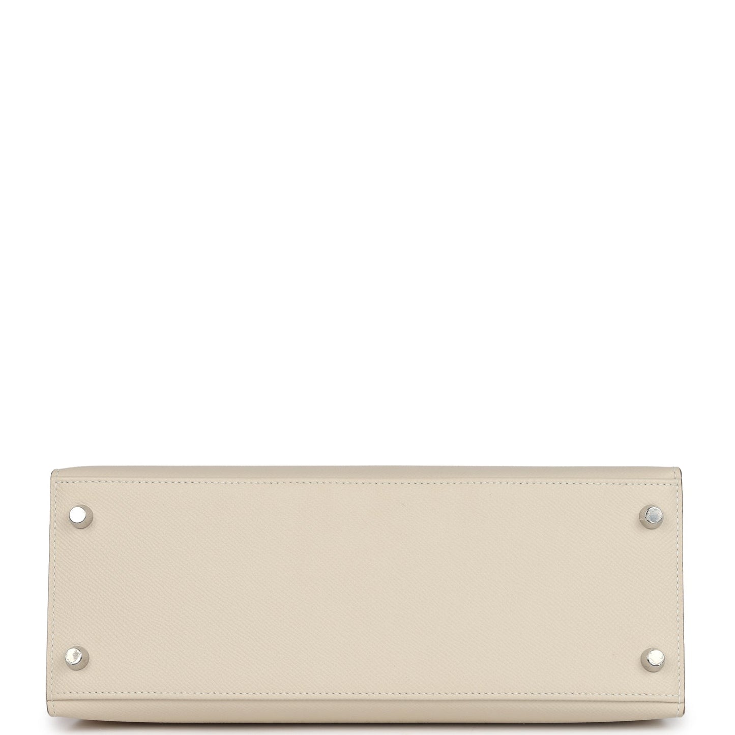 New Hermes Kelly Sellier 28 Craie Epsom Palladium Hardware