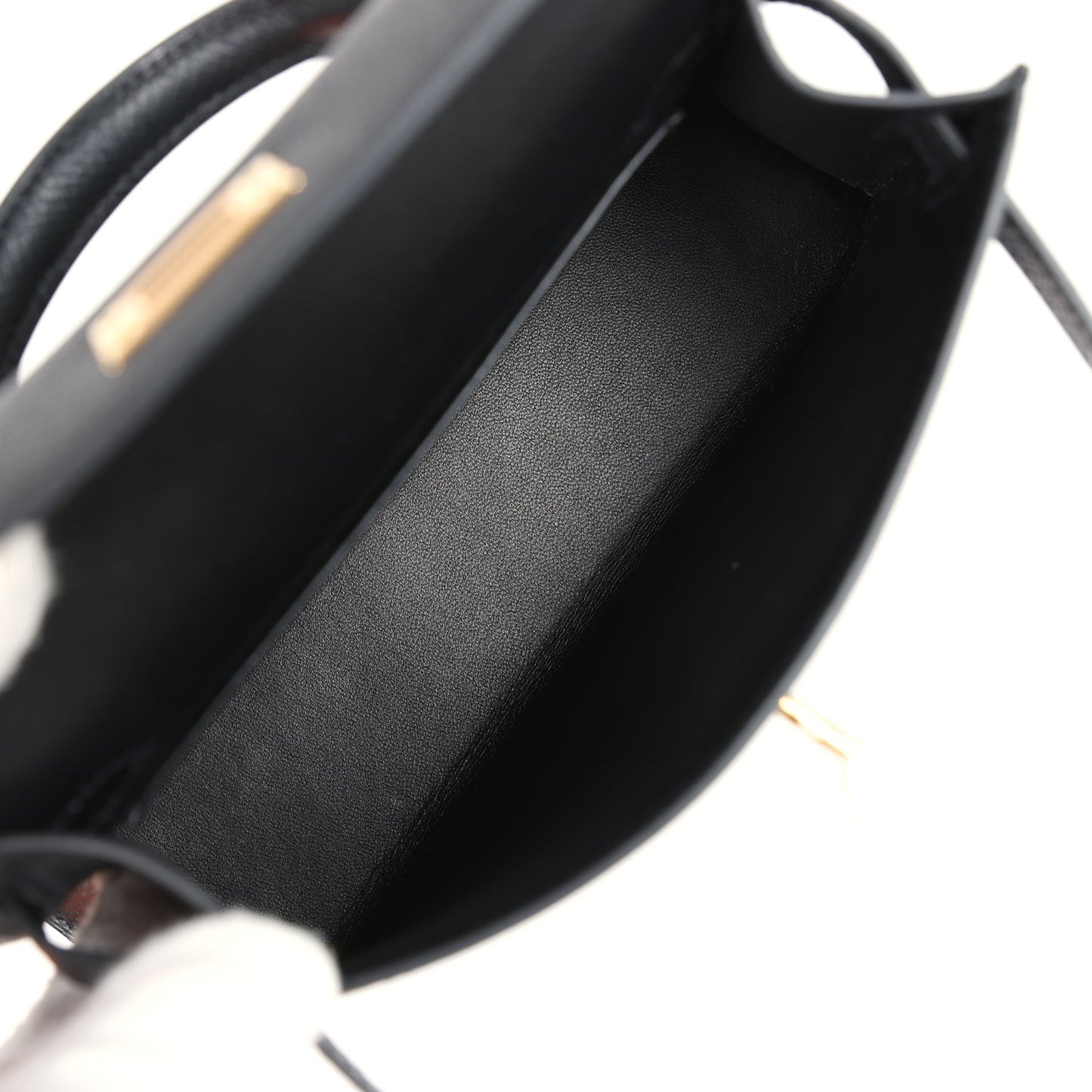 Hermes Kelly Sellier 20 Black Epsom Gold Hardware