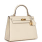 New Hermes Kelly Sellier 25 Nata Epsom Gold Hardware