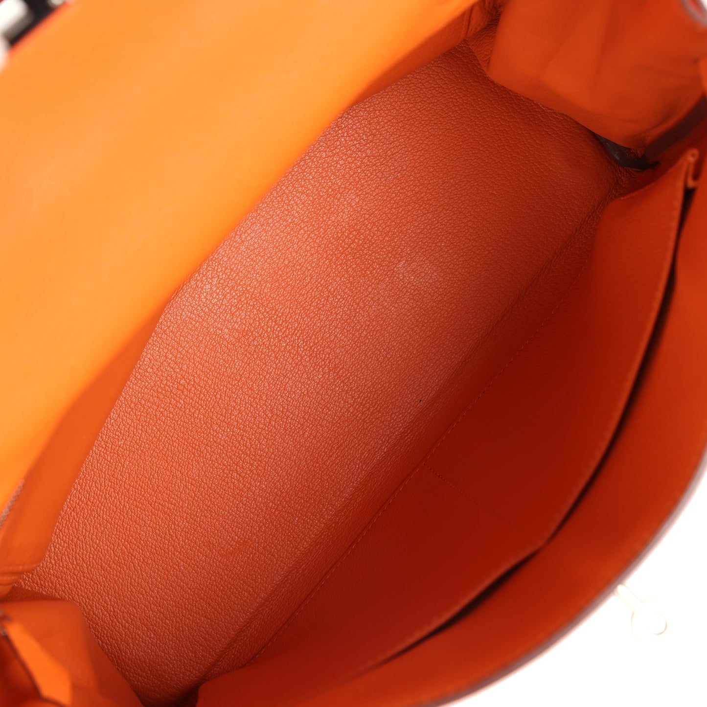Hermes Kelly Retourne 32 Orange Togo Palladium Hardware