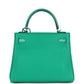 Hermes Kelly Retourne 25 Menthe Togo and Varanus Niloticus Lizard Touch Permabrass Hardware