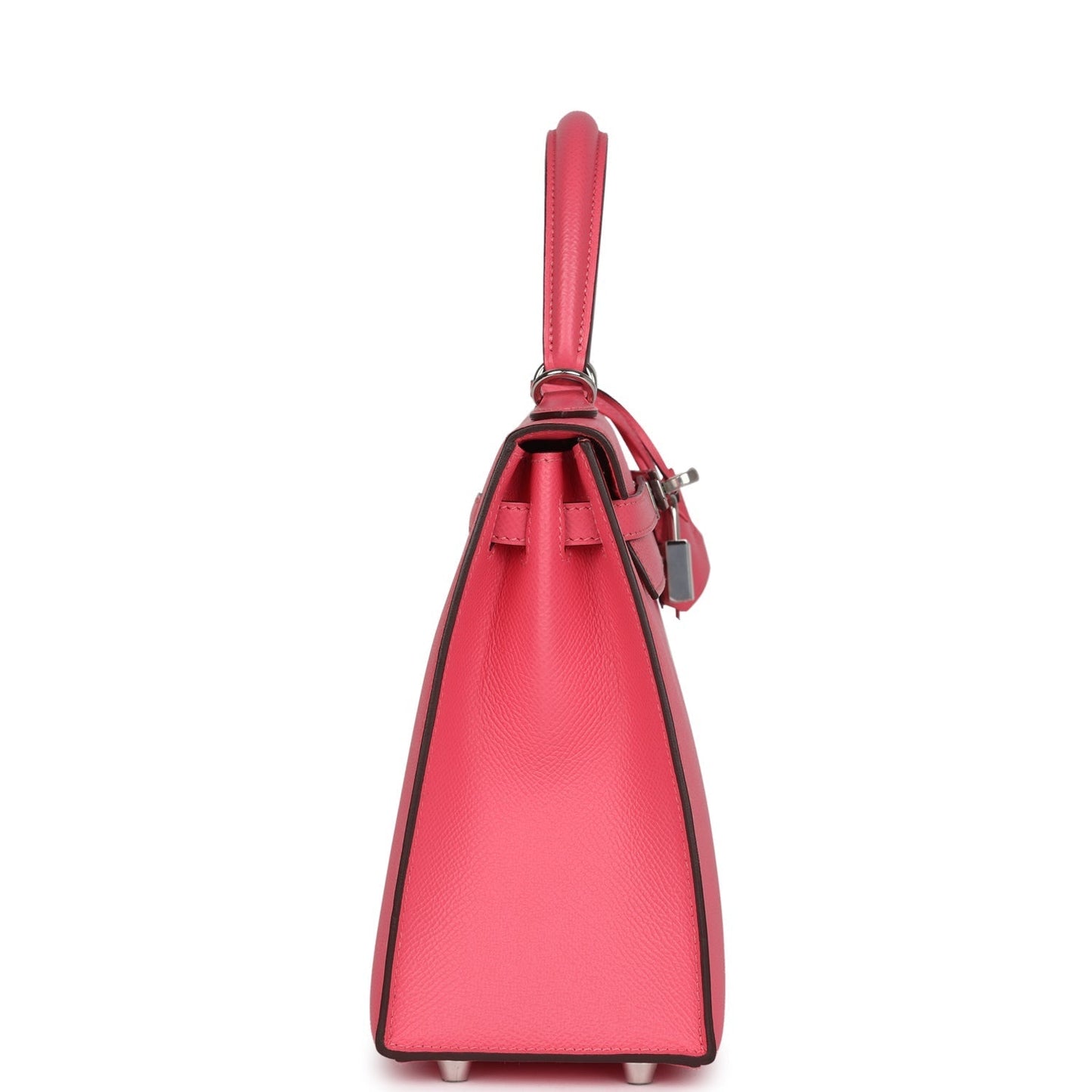 Hermes Kelly Sellier 25 Rose Azalee Epsom Palladium Hardware