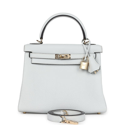 Hermes Kelly Retourne 25 Gris Platine Togo Permabrass Hardware