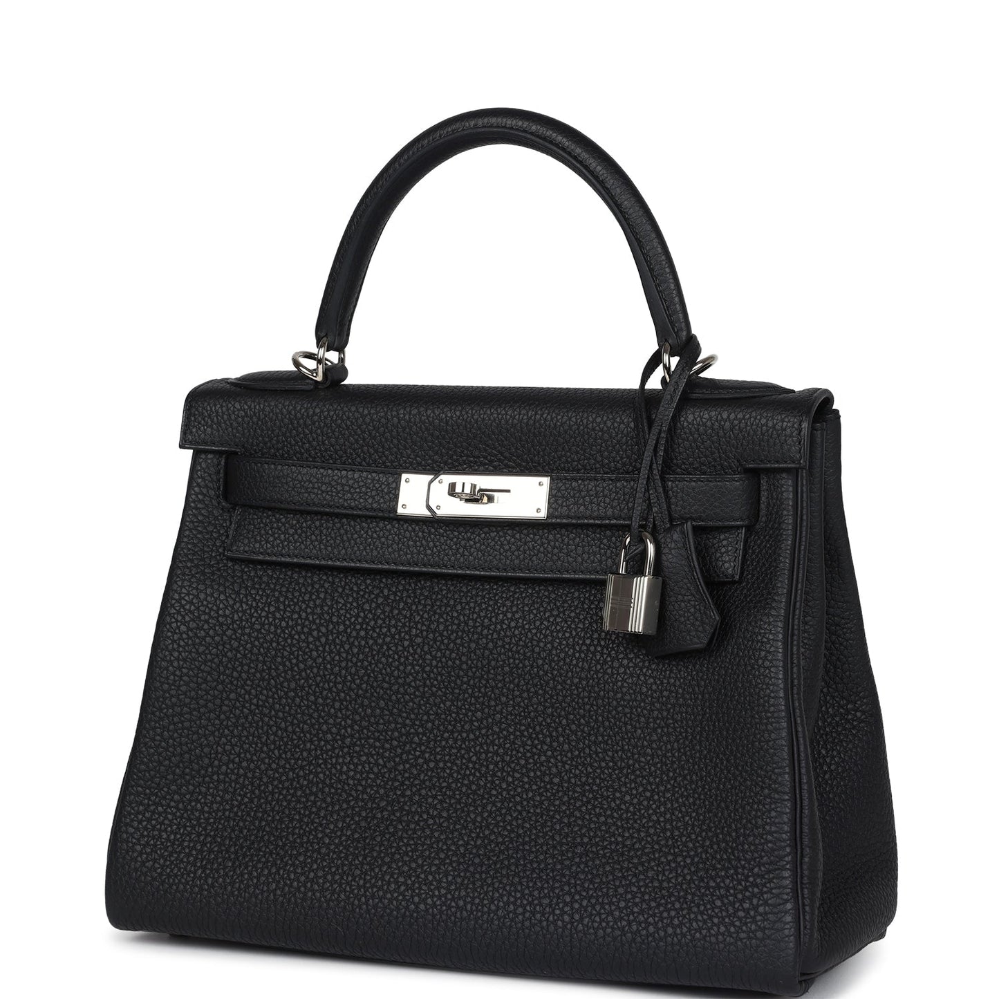 New Hermes Kelly Retourne 28 Black Togo Palladium Hardware