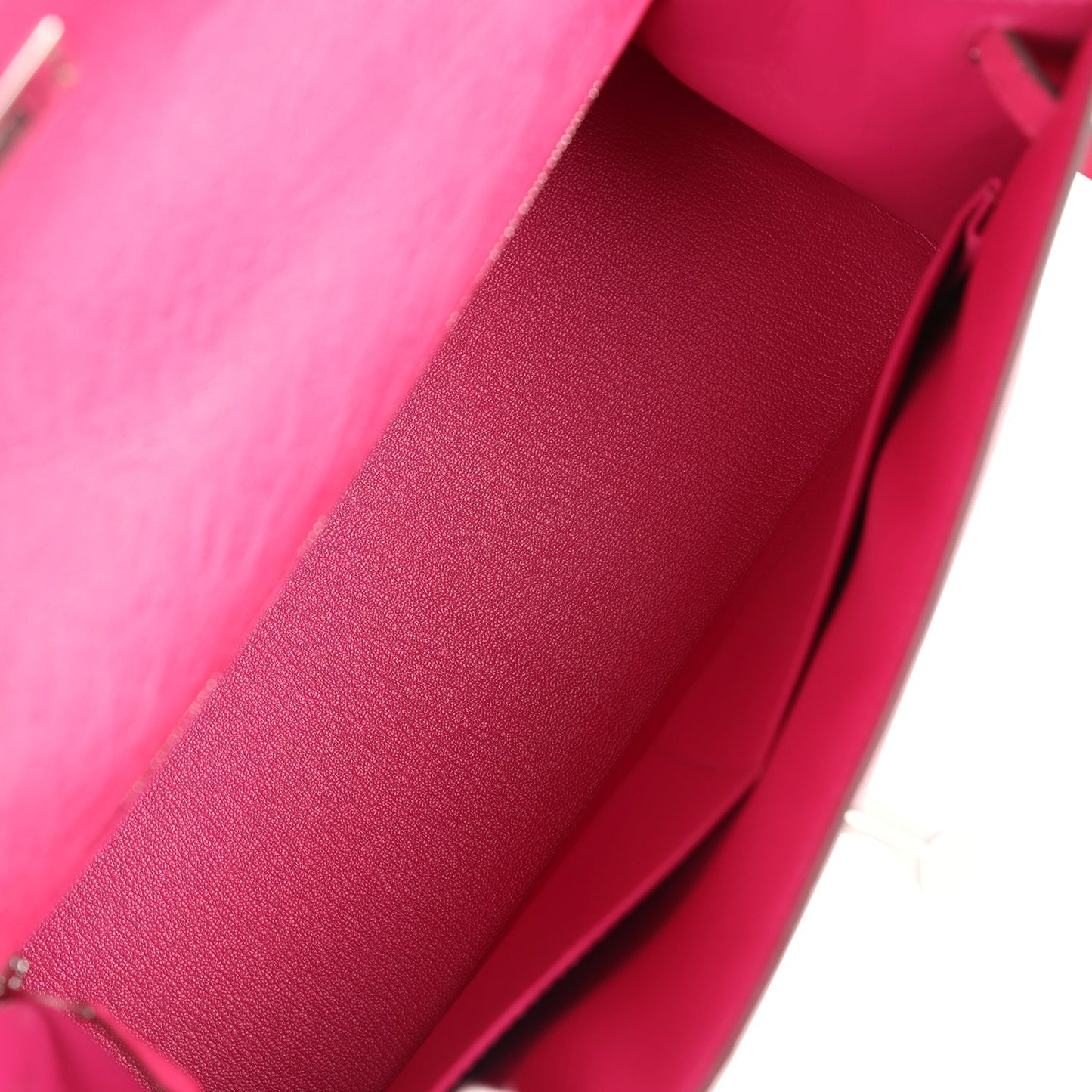Hermes Kelly Sellier 28 Rose Tyrien Ostrich Palladium Hardware