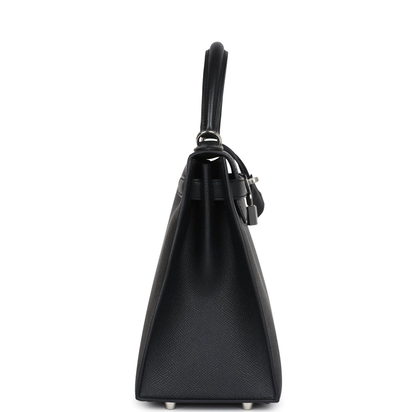 Hermes Kelly Sellier 28 Black Epsom Palladium Hardware