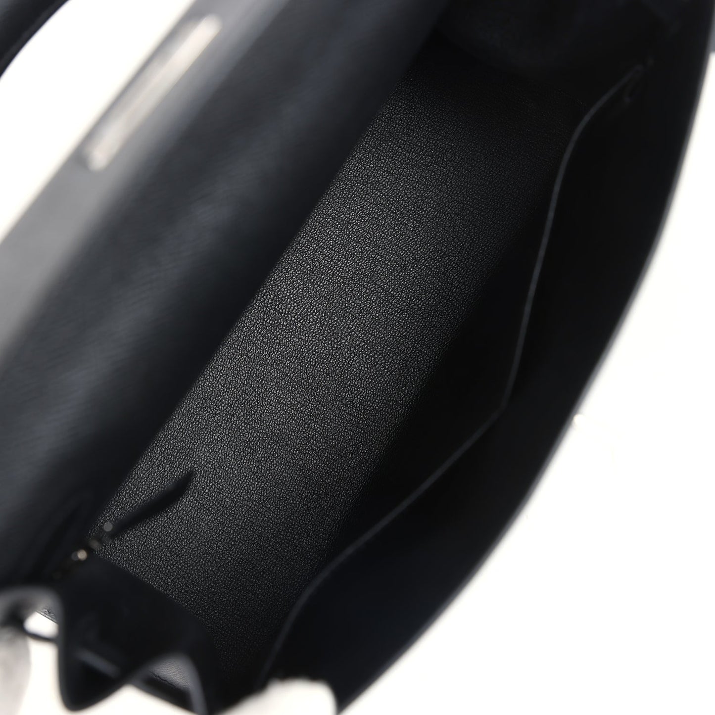 Hermes Kelly Sellier 28 Black Epsom Palladium Hardware