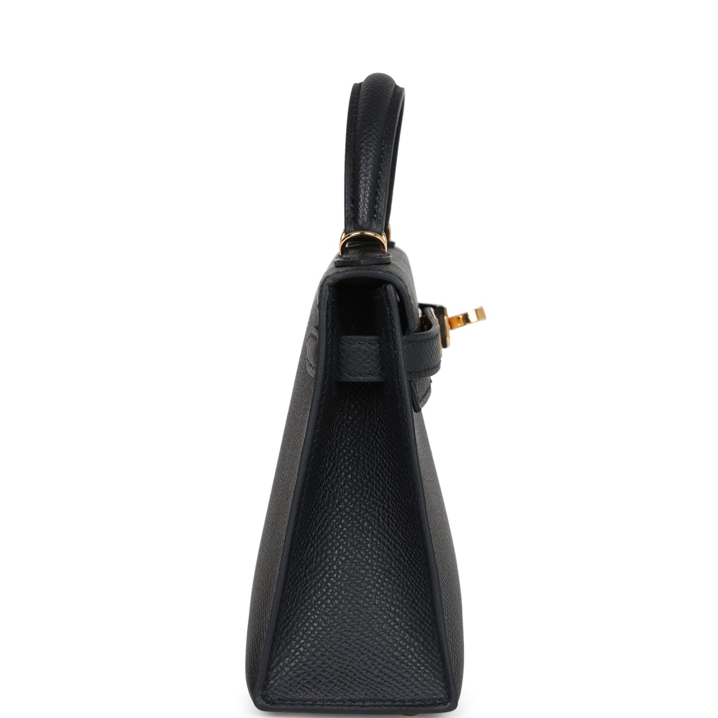 Hermes Kelly Sellier 20 Black Epsom Gold Hardware