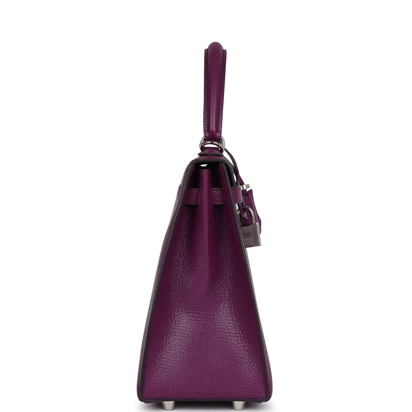 Hermes Kelly Sellier 25 Anemone Chevre Mysore Palladium Hardware