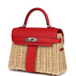 Hermes Mini Picnic Kelly 20 Rouge De Coeur Swift Palladium Hardware