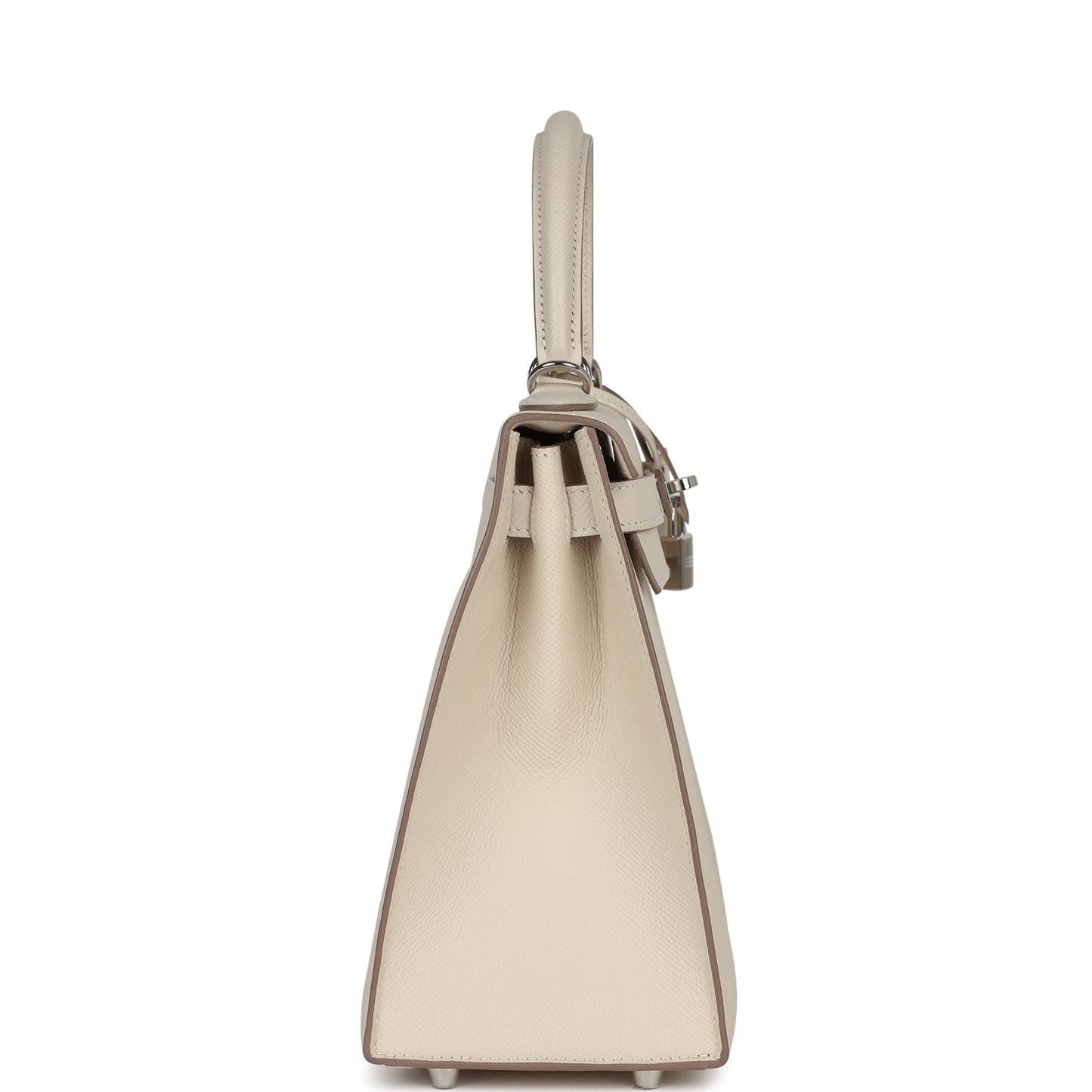 New Hermes Kelly Sellier 28 Craie Epsom Palladium Hardware