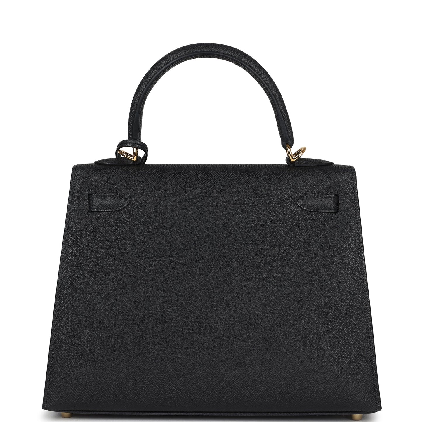 Hermes Kelly Sellier 25 Black Epsom Gold Hardware