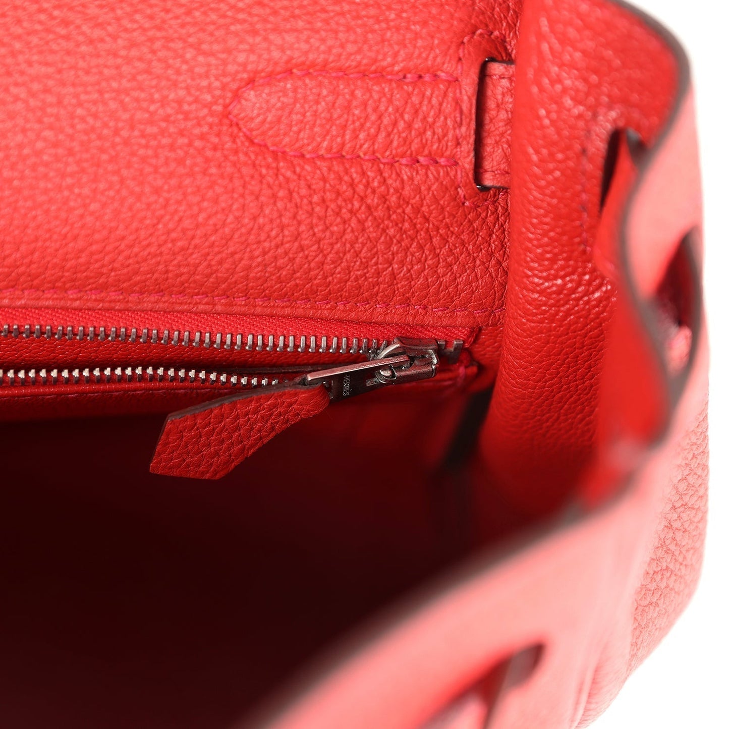 Hermes Kelly Retourne 32 Geranium Togo Palladium Hardware