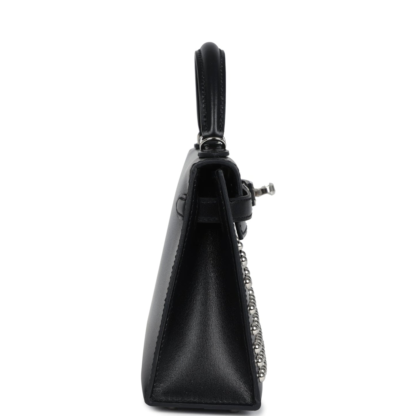 Hermes Kelly Sellier 20 Clouté Black Box Palladium Hardware