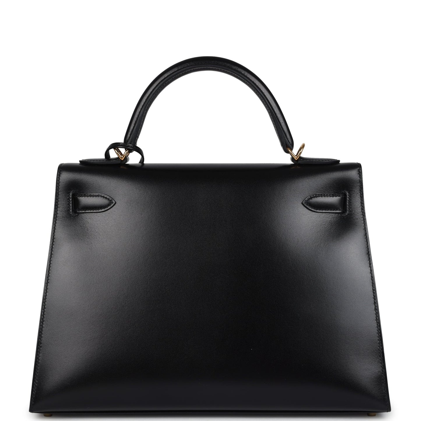 Hermes Kelly Sellier 32 Black Box Gold Hardware