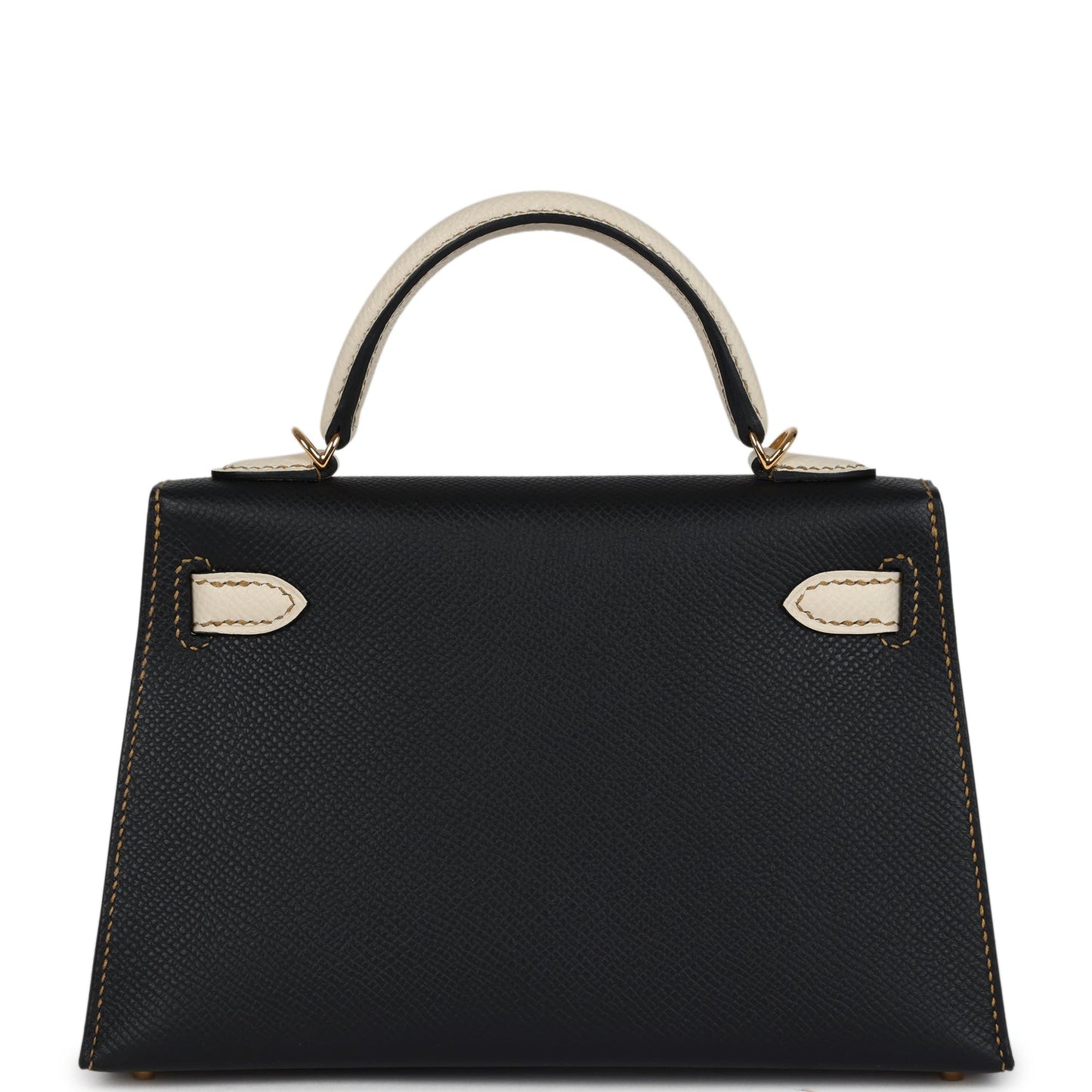 Hermes Special Order (HSS) Kelly Sellier 20 Black and Craie Epsom Gold Hardware