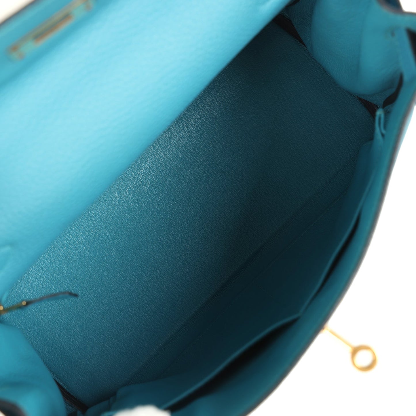 Hermes Kelly Retourne 28 Turquoise Togo Gold Hardware