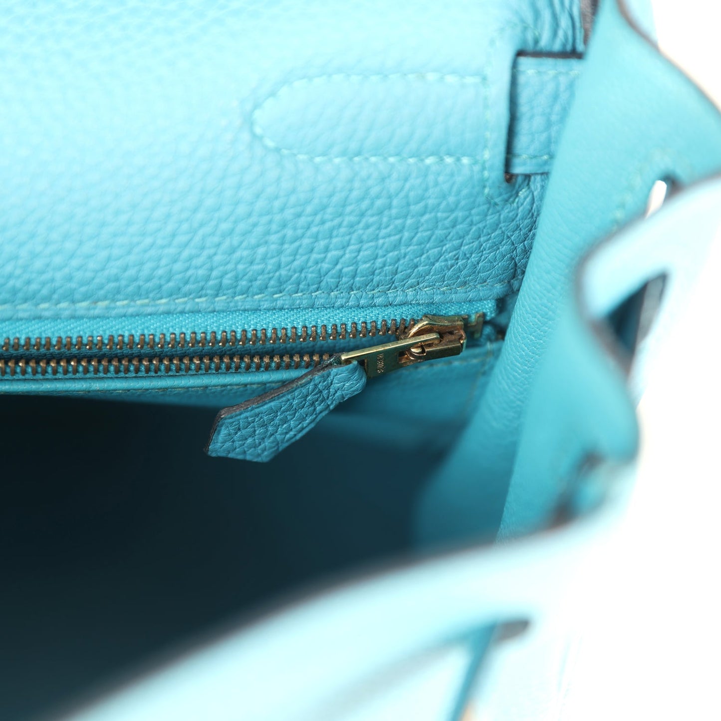 Hermes Kelly Retourne 28 Turquoise Togo Gold Hardware