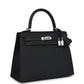 Hermes Kelly Sellier 25 Black Epsom Palladium Hardware