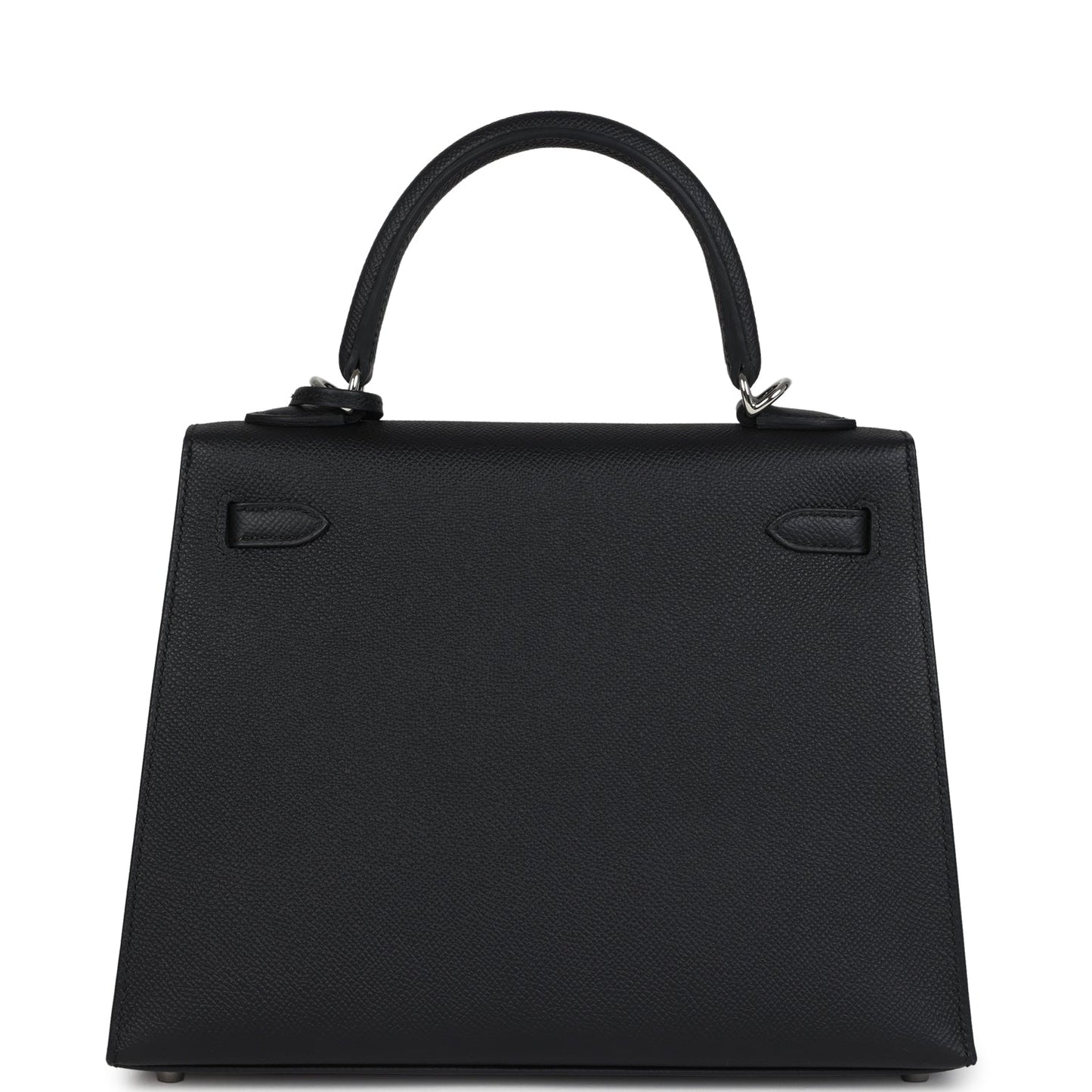 Hermes Kelly Sellier 25 Black Epsom Palladium Hardware