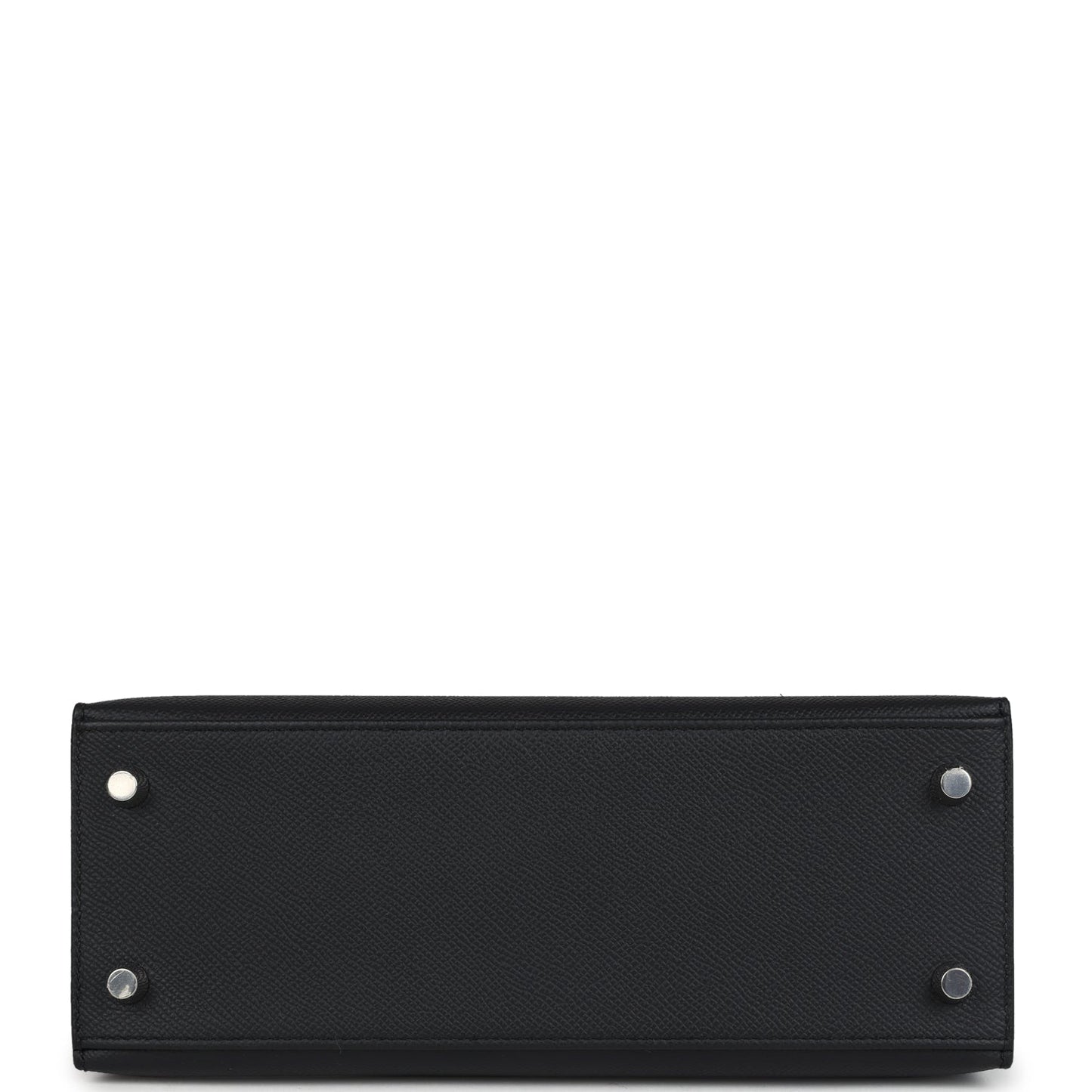 Hermes Kelly Sellier 25 Black Epsom Palladium Hardware
