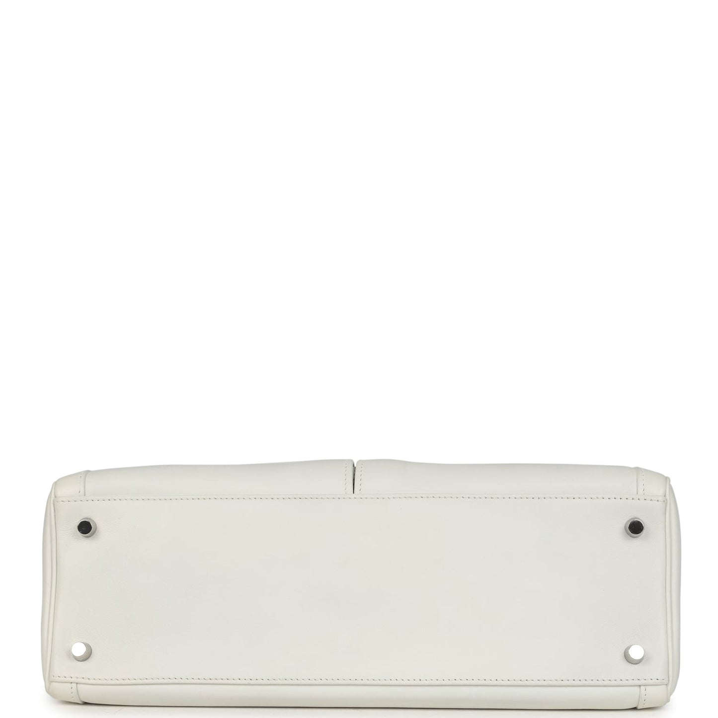 Hermes Kelly Lakis 35 White Swift Palladium Hardware
