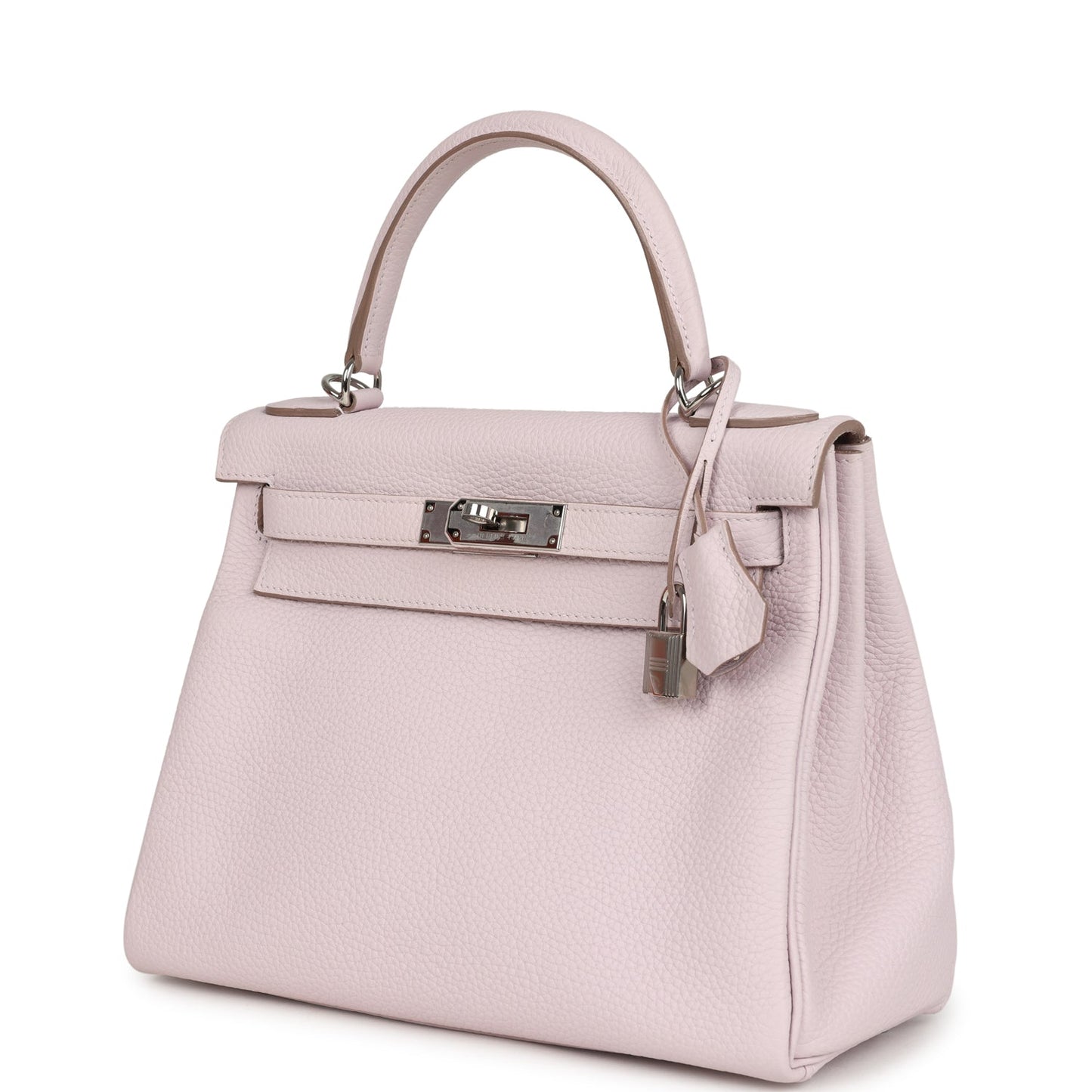 Hermes Kelly Retourne 28 Mauve Pale Clemence Palladium Hardware
