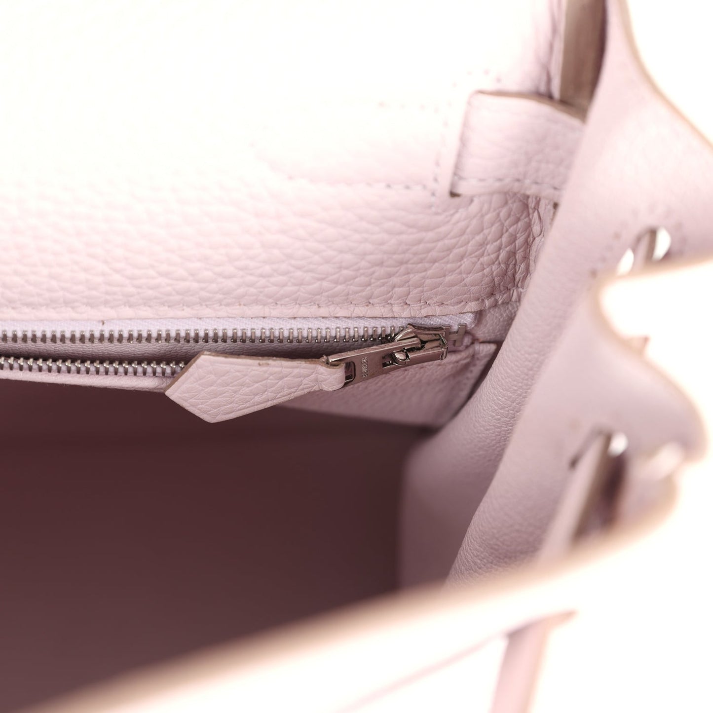 Hermes Kelly Retourne 28 Mauve Pale Clemence Palladium Hardware