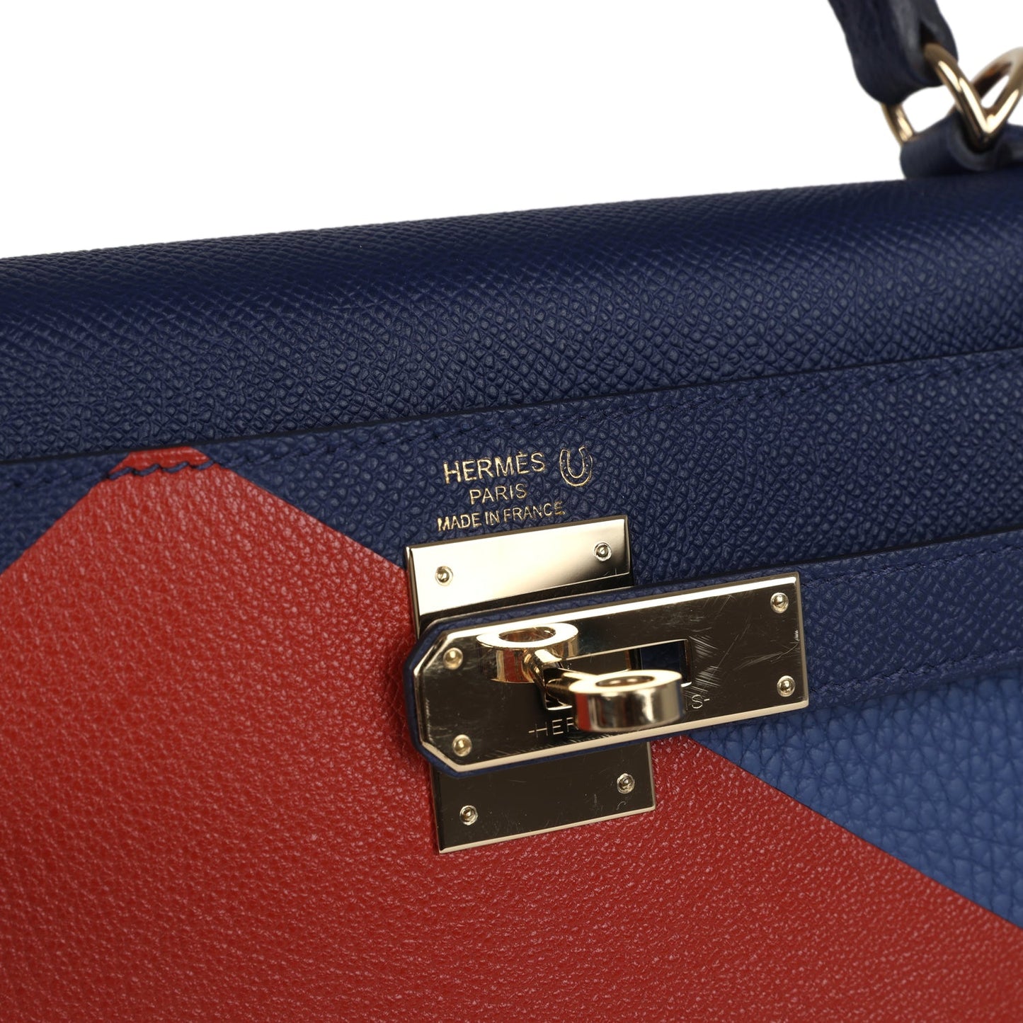 Hermes Special Order (HSS) Kellygraphie Kelly Sellier 28 "Lettre B" Bleu Nuit Epsom Permabrass Hardware