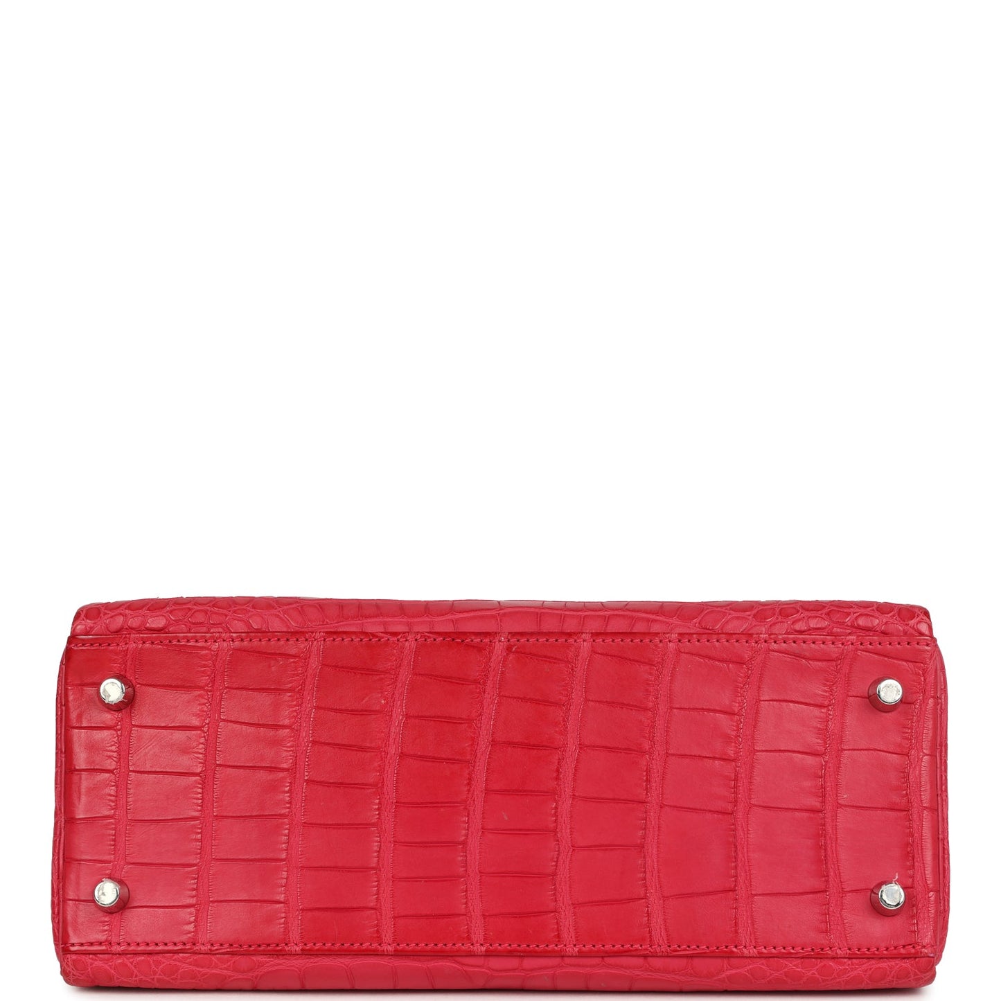 Hermes Kelly Retourne 28 Rose Extreme Matte Alligator Palladium Hardware