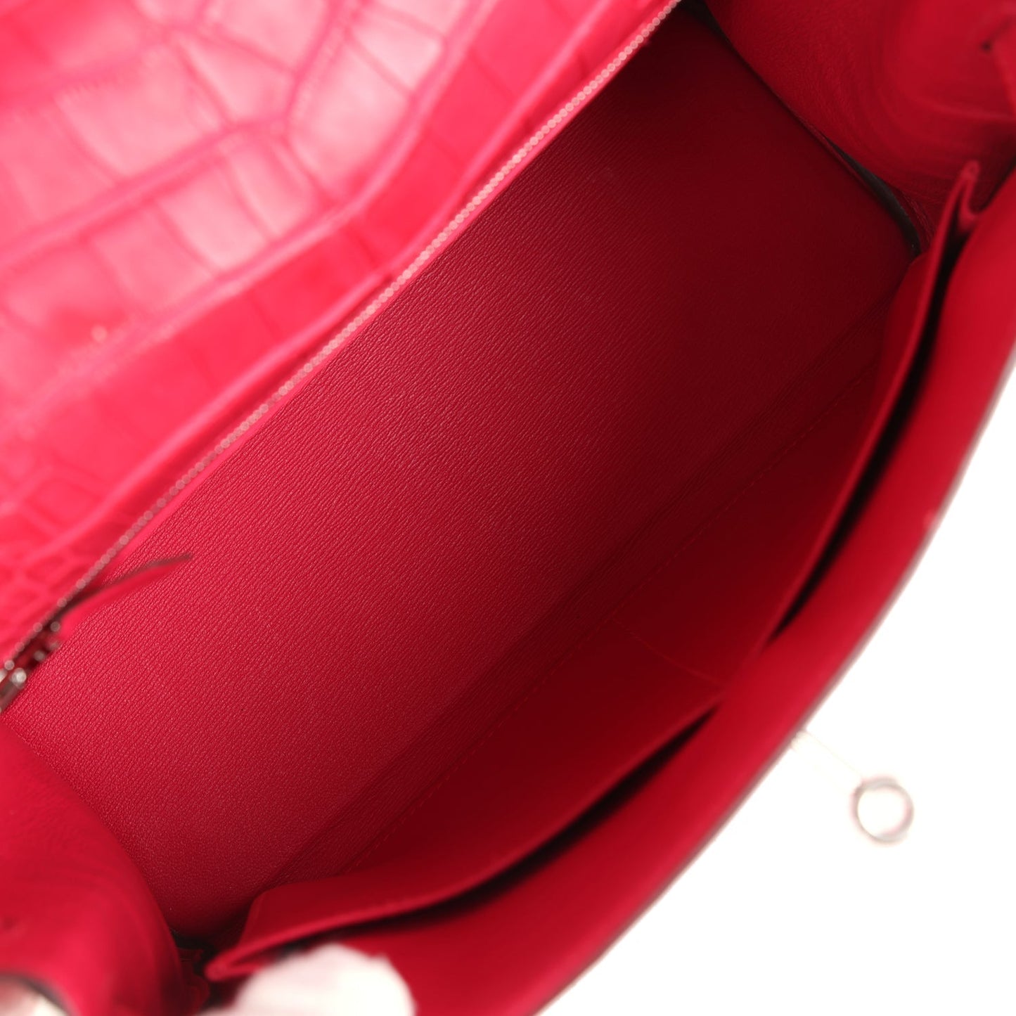 Hermes Kelly Retourne 28 Rose Extreme Matte Alligator Palladium Hardware