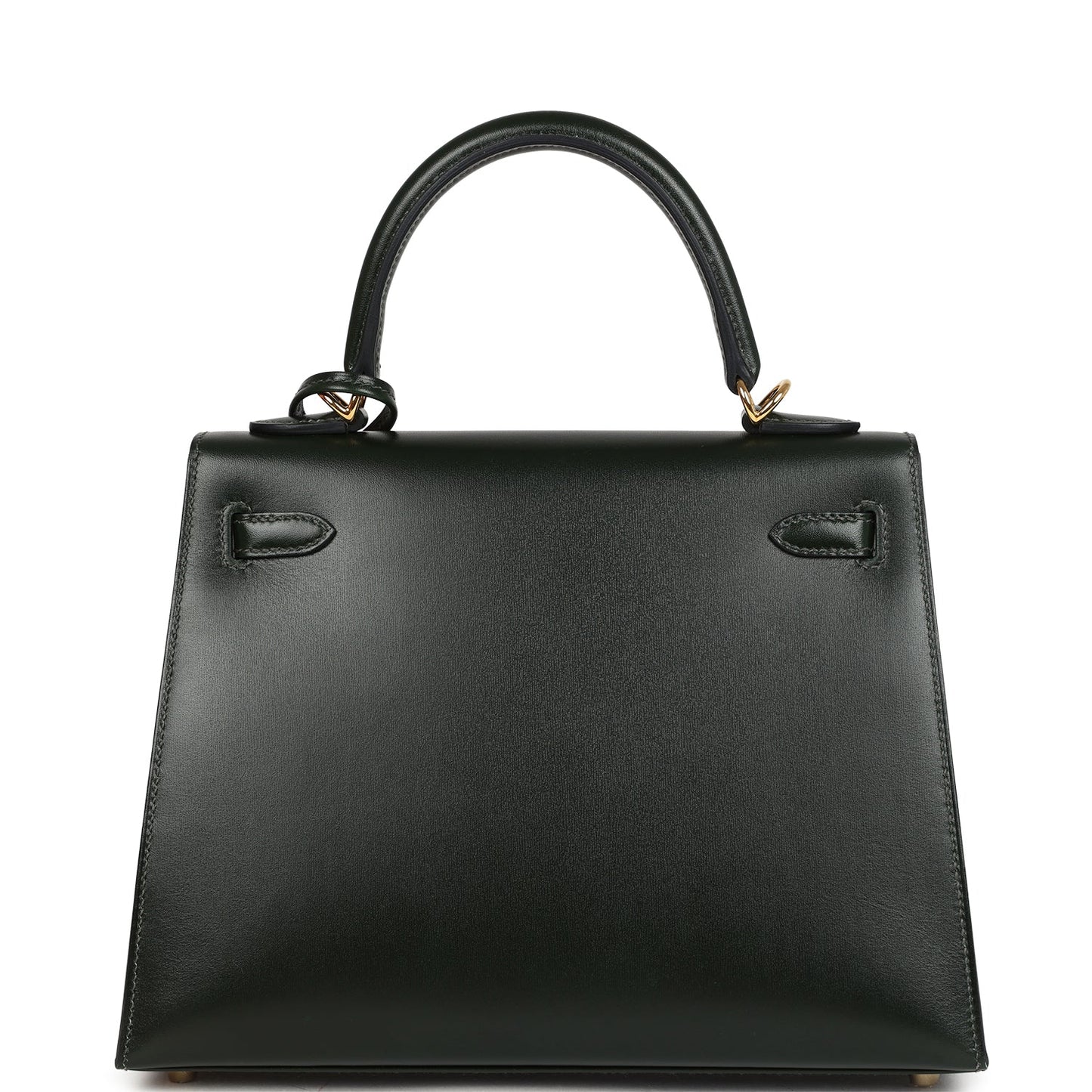 Hermes Kelly Sellier 25 Vert Fonce Box Gold Hardware