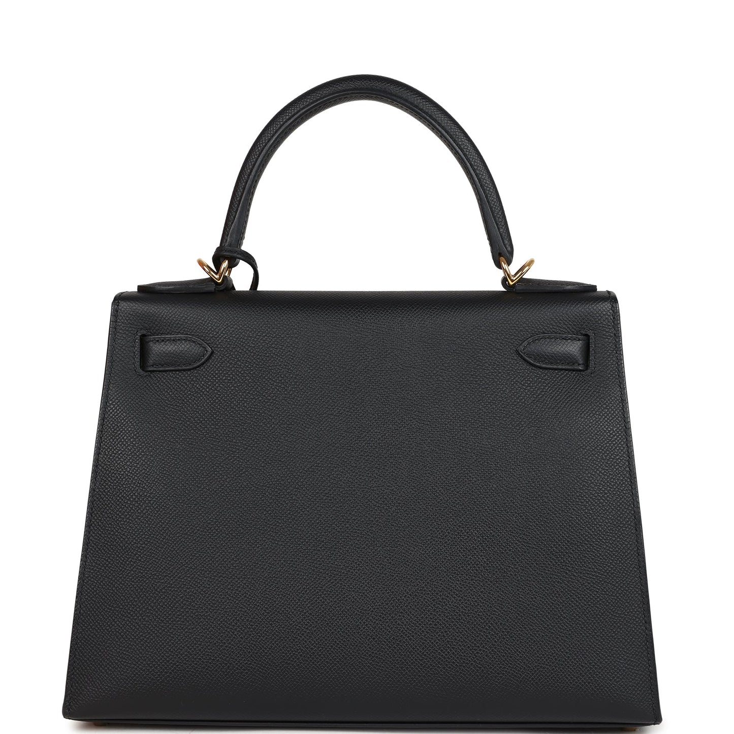 Hermes Kelly Sellier 28 Black Epsom Gold Hardware