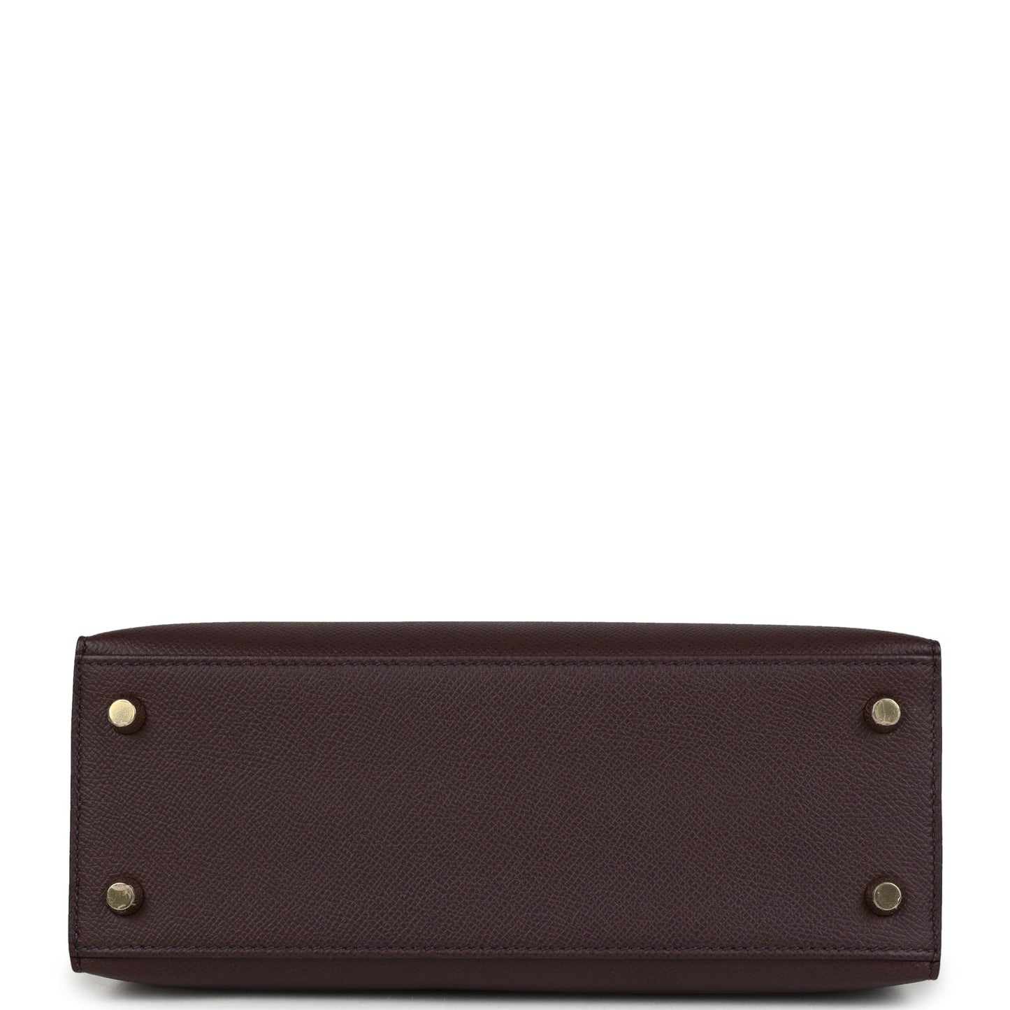 Pre-owned Hermes Kelly Sellier 25 Rouge Sellier Epsom Gold Hardware