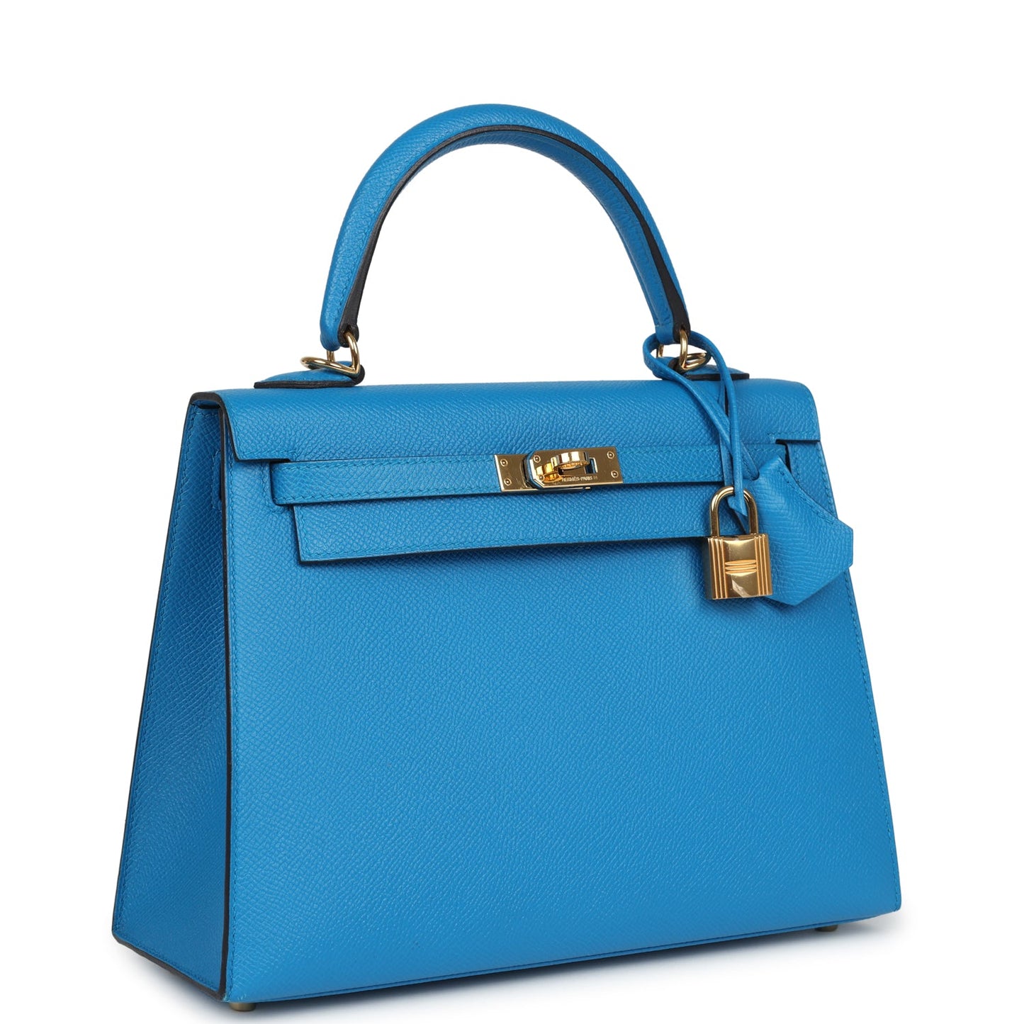 Hermes Kelly Sellier 25 Bleu Zanzibar Epsom Gold Hardware