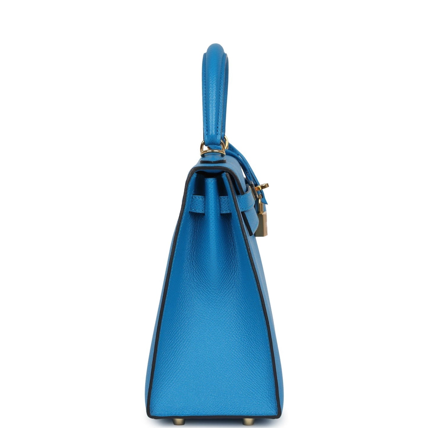 Hermes Kelly Sellier 25 Bleu Zanzibar Epsom Gold Hardware