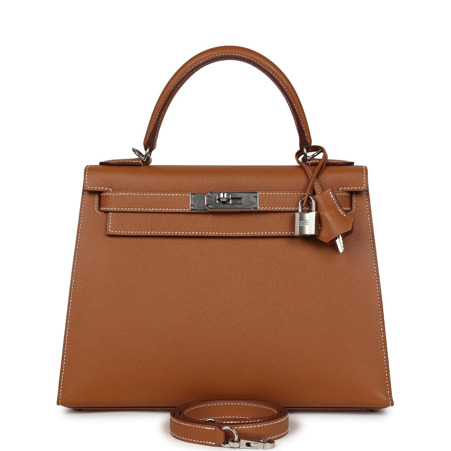 Hermes Kelly Sellier 28 Gold Epsom Palladium Hardware