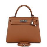 Hermes Kelly Sellier 28 Gold Epsom Palladium Hardware