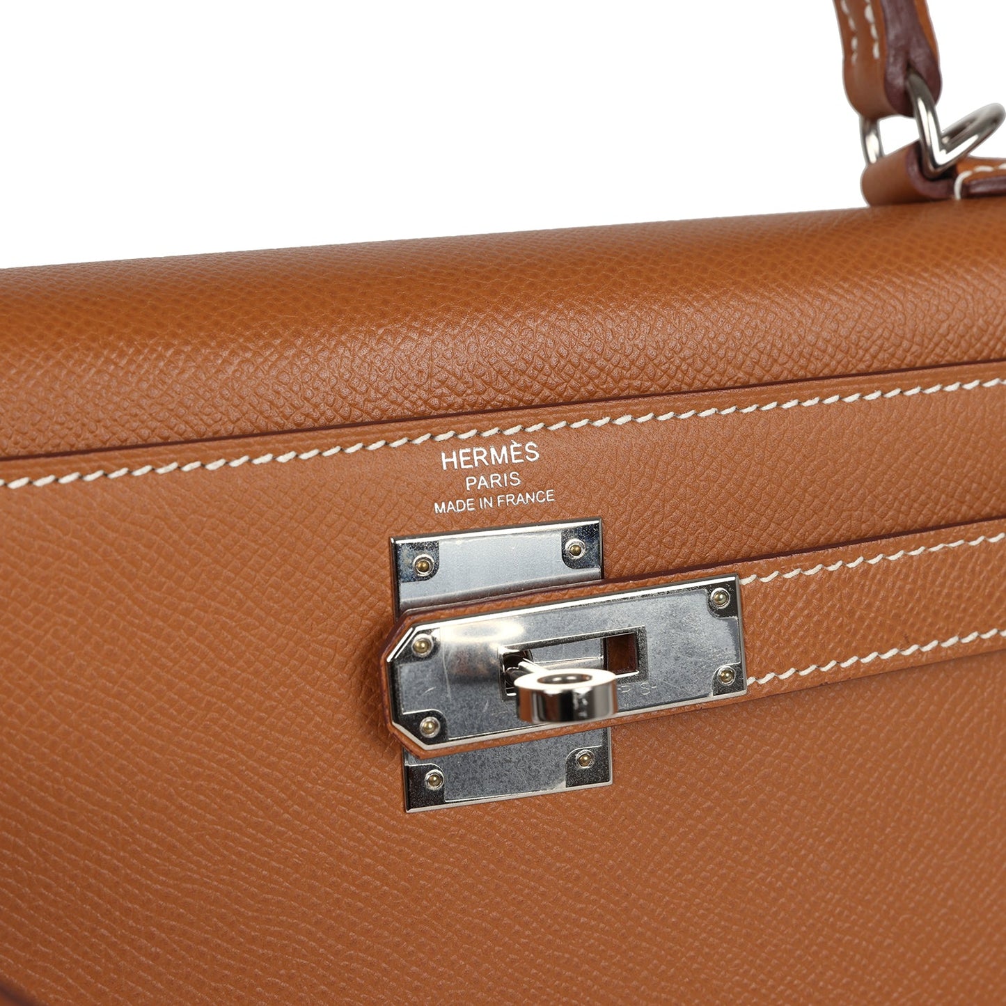 Hermes Kelly Sellier 28 Gold Epsom Palladium Hardware