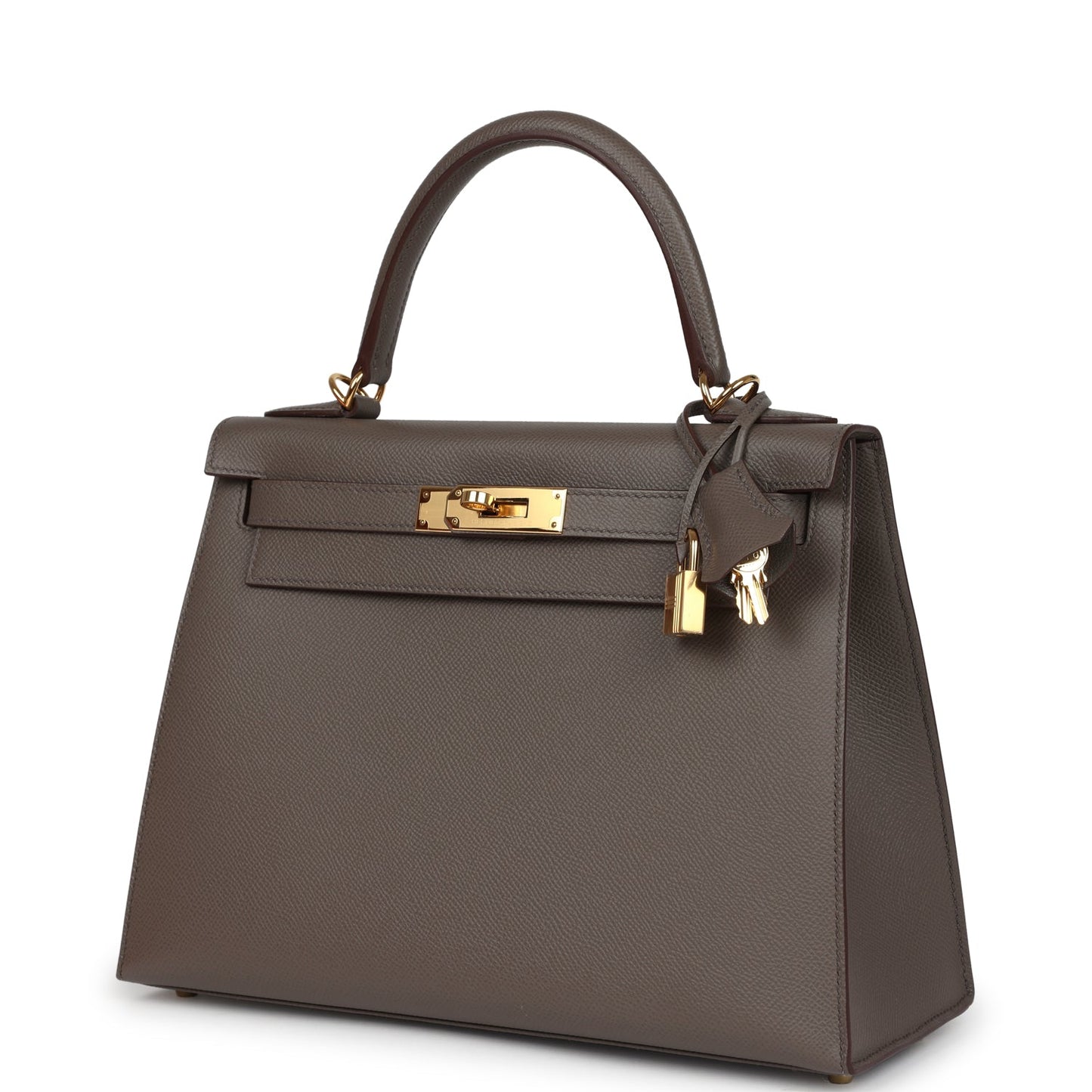 Hermes Kelly Sellier 28 Etain Epsom Gold Hardware