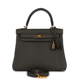 Hermes Kelly Retourne 25 Vert De Gris Togo Gold Hardware