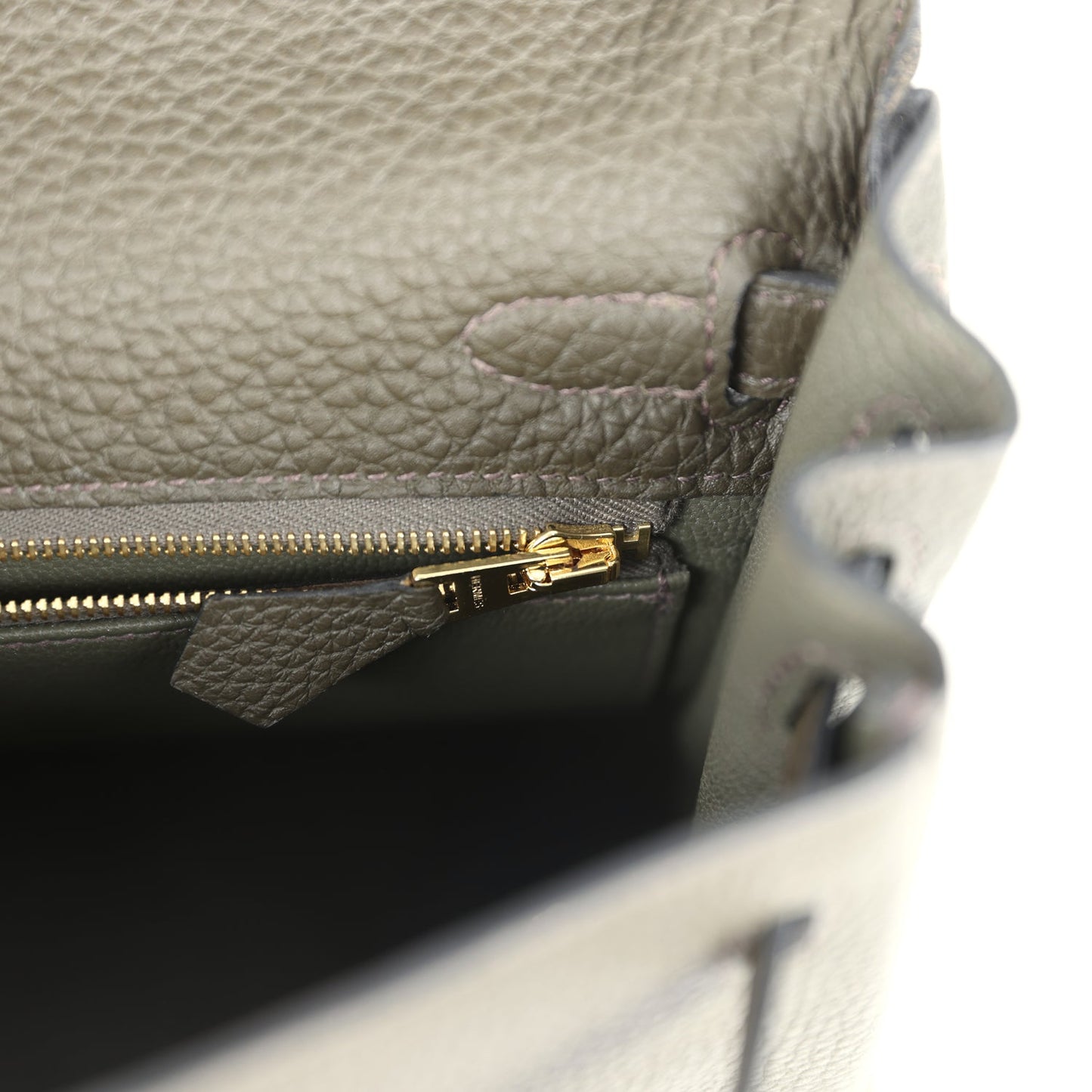 Hermes Kelly Retourne 25 Vert De Gris Togo Gold Hardware