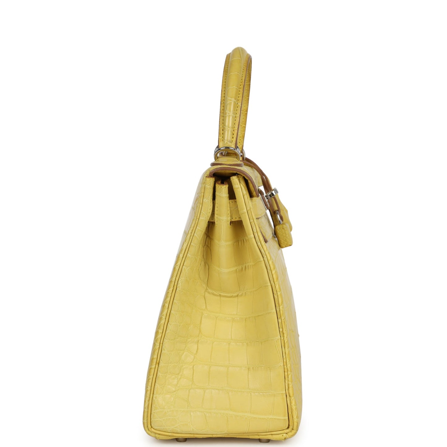 Hermes Kelly Retourne 28 Mimosa Matte Alligator Mississippiensis Palladium Hardware