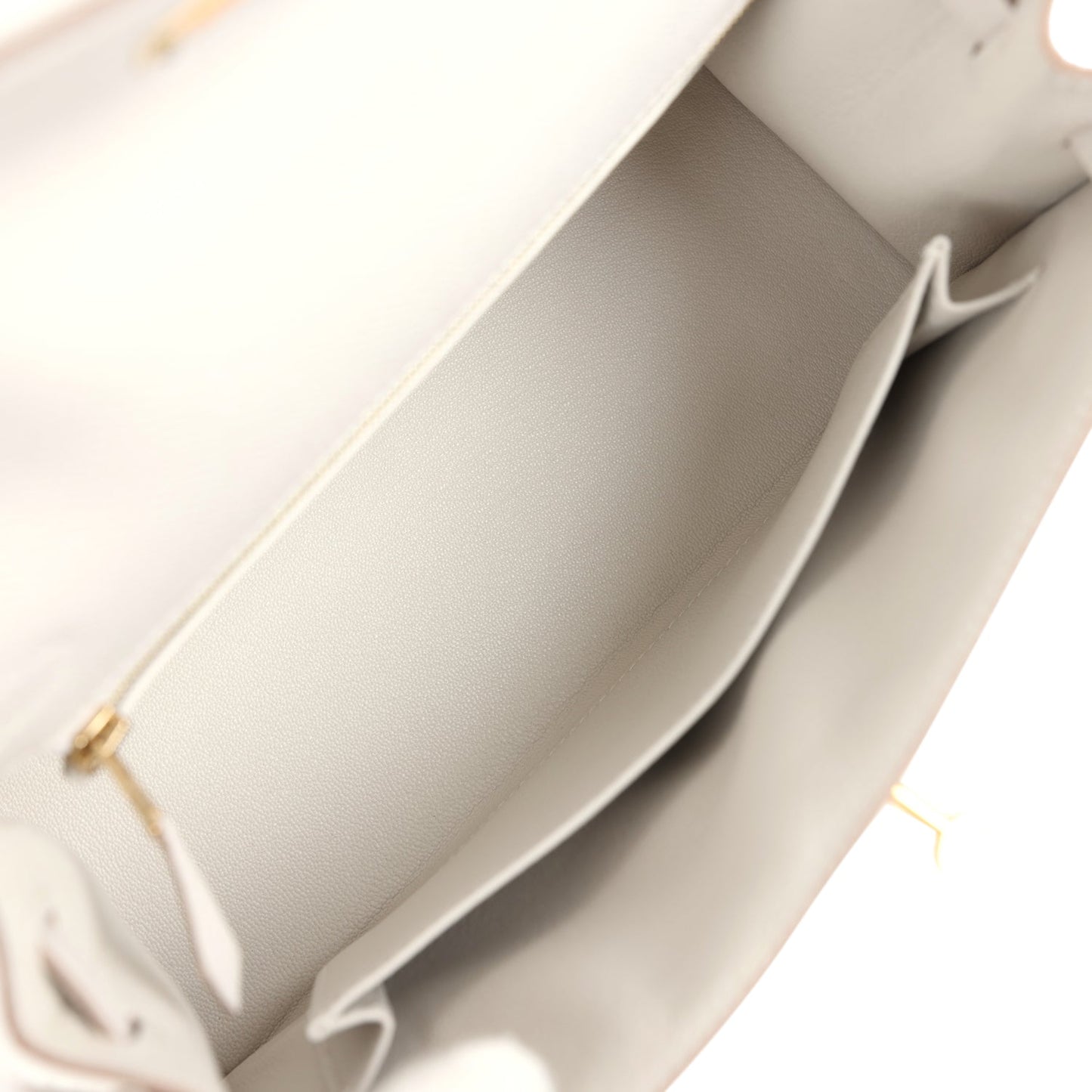 Hermes Kelly Sellier 25 Gris Pale Epsom Gold Hardware