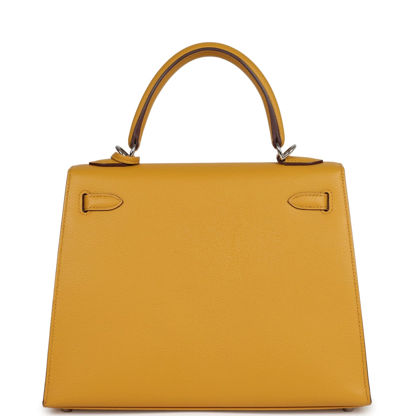 Hermes Kelly Sellier 25 Jaune Ambre Epsom Palladium Hardware