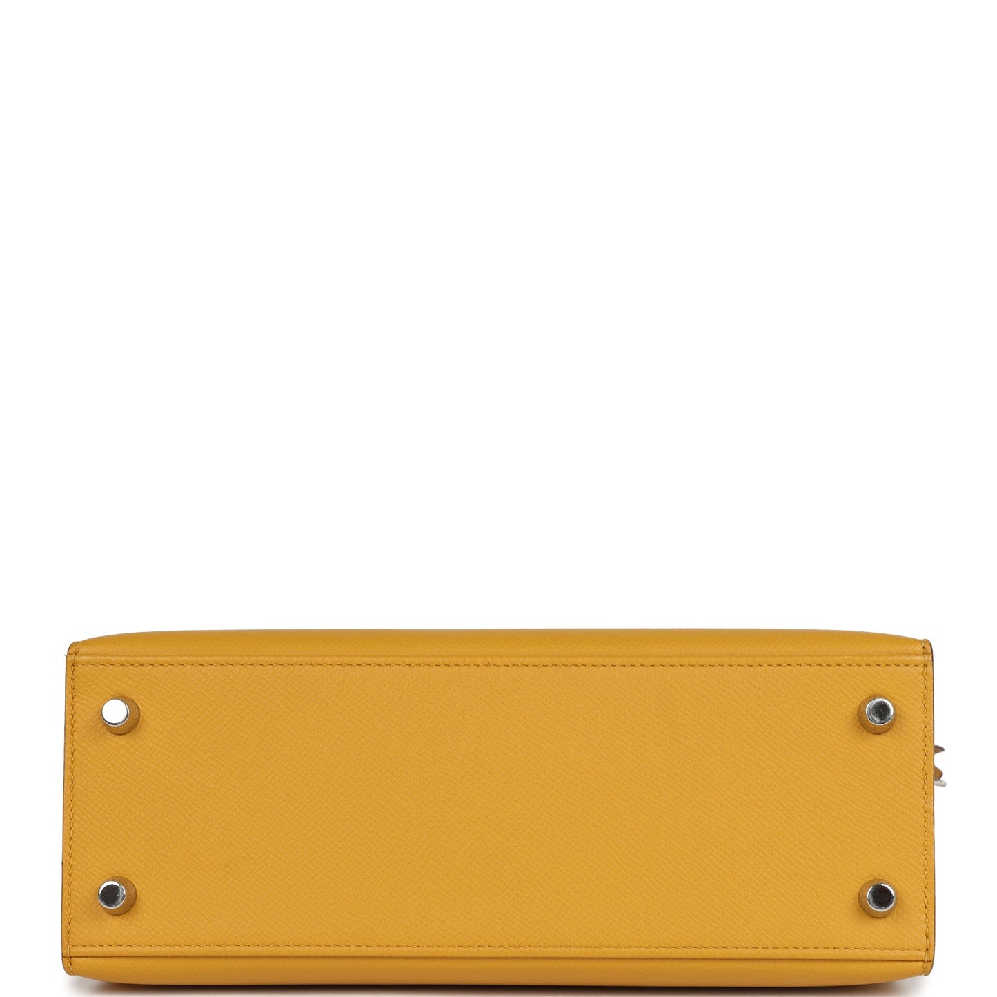 Hermes Kelly Sellier 25 Jaune Ambre Epsom Palladium Hardware