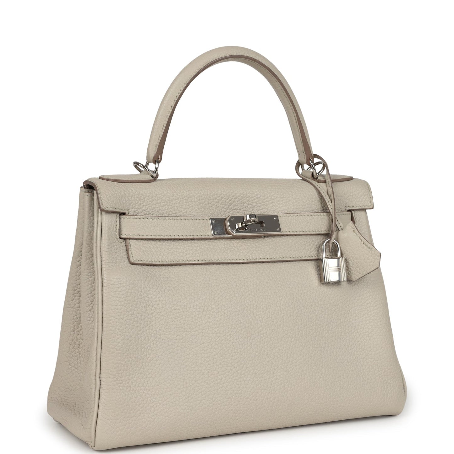 Hermes Kelly Retourne 28 Beton Clemence Palladium Hardware