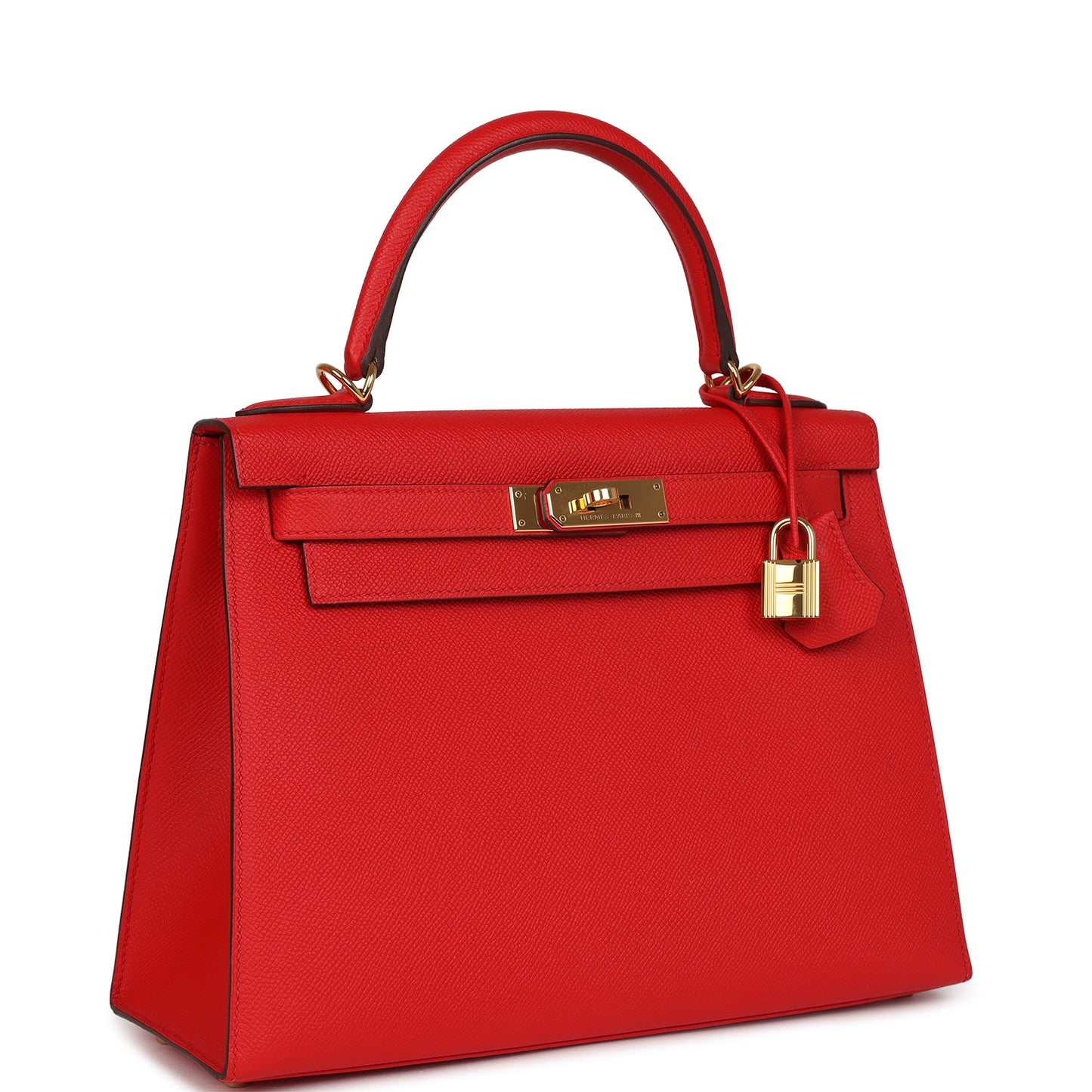 Hermes Kelly Sellier 28 Rouge De Coeur Epsom Gold Hardware